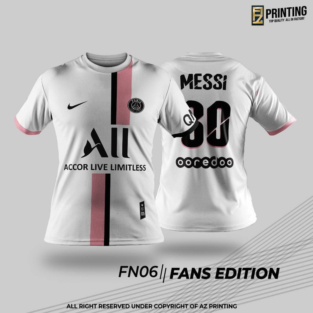 MESSI #30 PSG Away Grey Fans Jersey 2022/23 Verdy Font