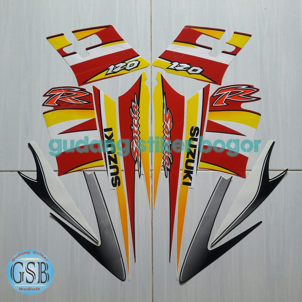 MERAH 2005 white-red satria r120 sticker | Shopee Malaysia
