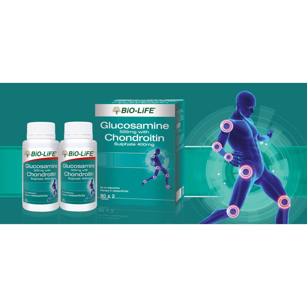 Bio-Life Glucosamine 500mg With Chondroitin 400mg (2 X 90'S) | Shopee ...