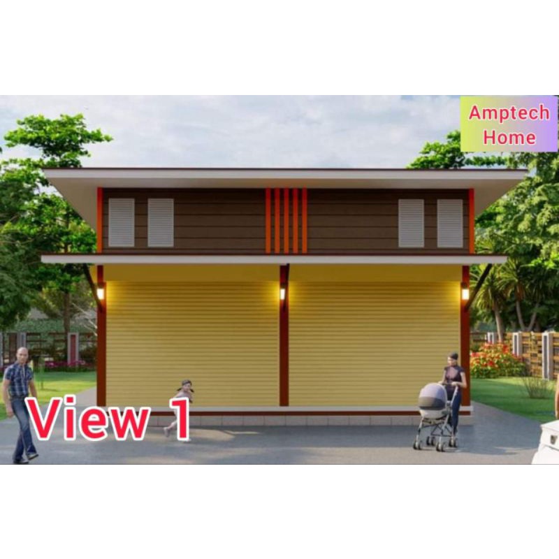 PELAN KEDAI 2 PINTU dan RUMAH 3 BILIK (LANTAI 26'x52') 1352KPS ((BACA ...