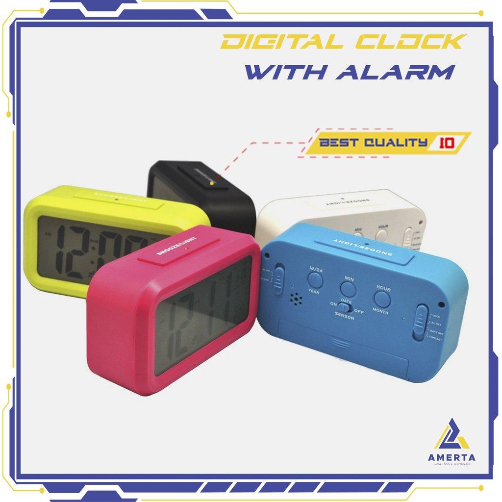 Digital Alarm Clock With Temperature Sensor Smart Digital Alarm Clock