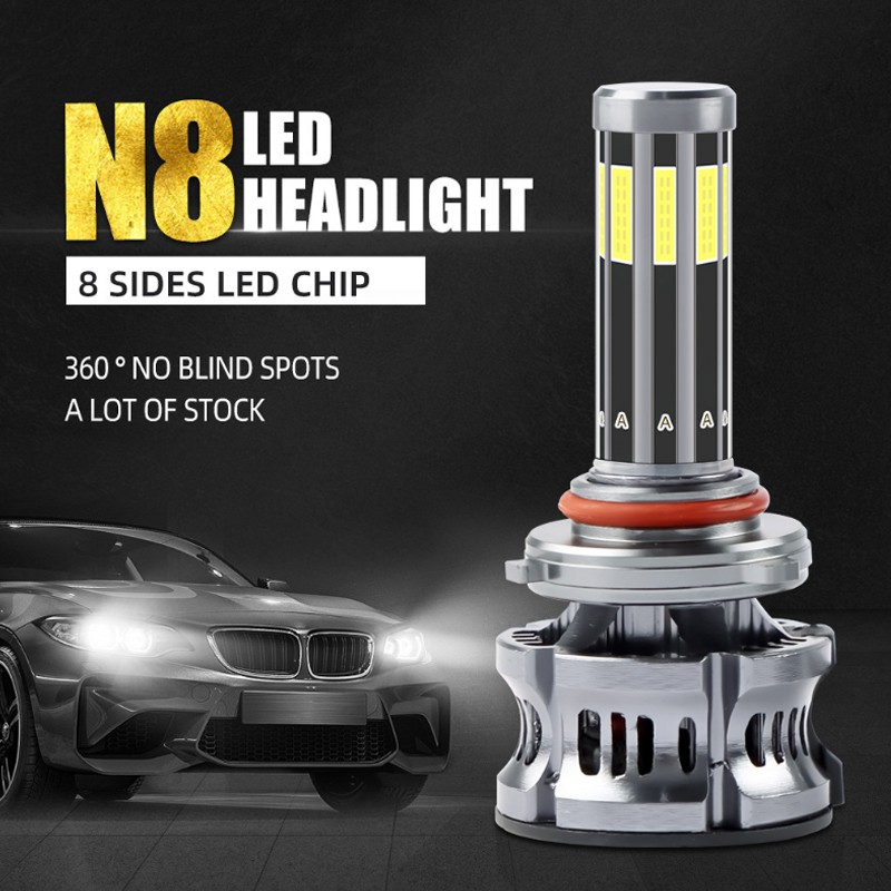 100W 12000LM H4 LED Headlight Bulbs 6000K White | 2 Bulbs
