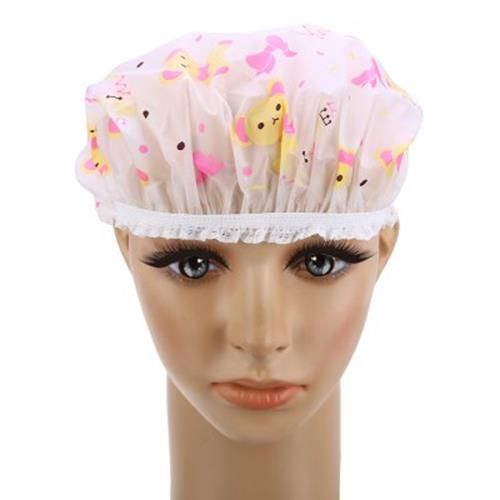 LOVELY THICK WATERRESISTANT SHOWER CAP KITCHEN ADULT BATHING HAT