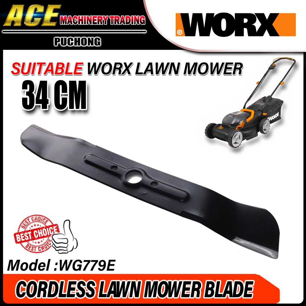 WORX Cordless Lawn Mower Blade 34cm Suitable Model WG779E