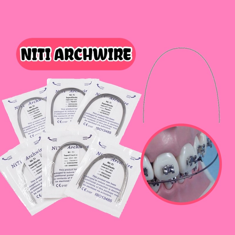 Dental Orthodontic Niti Archwire Wire Dawai Gigi Teeth Tooth Alat