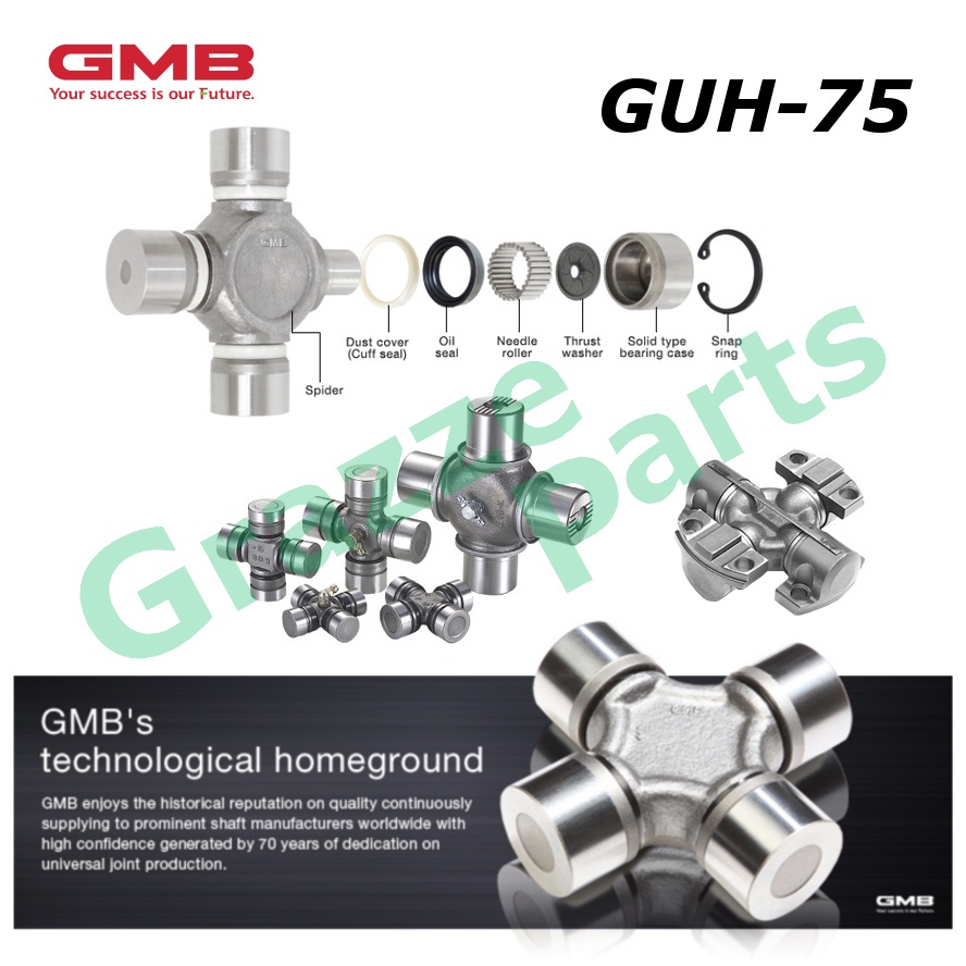 GMB Universal Joint / UJoint / Coupling GUH75 for Hino Ranger Profia