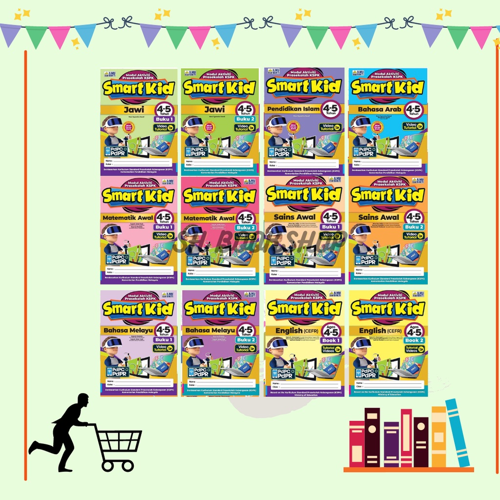Modul Aktiviti Prasekolah KSPK Smart Kids 4-5 Tahun - Buku 1 & 2 ...