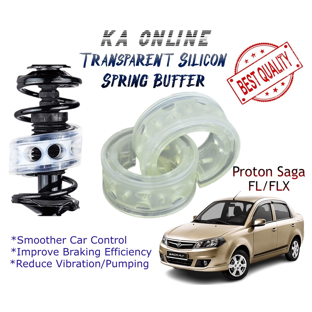 Proton Saga FL/FLX Transparent Silicon Coil Spring Cushion Buffer High ...