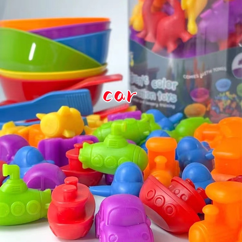 Children's color classification toy bowl Montessori animal theme ...