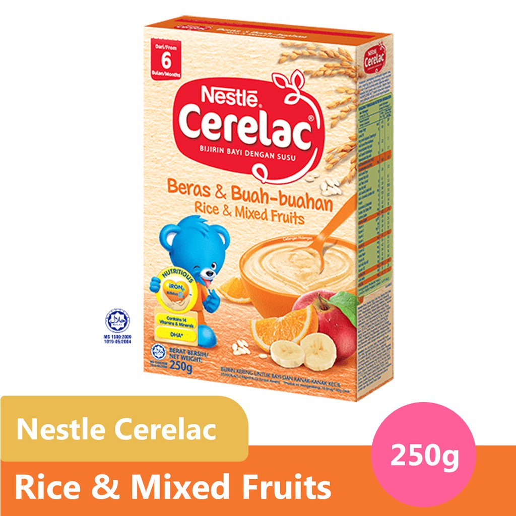 Nestle Cerelac Rice & Mixed Fruits Infant Cereal with Milk 250g Baby