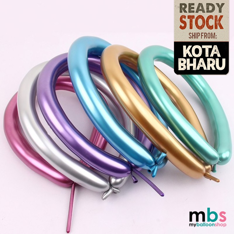 260Q - Chrome Metallic Modelling Twisting Balloons | Shopee Malaysia