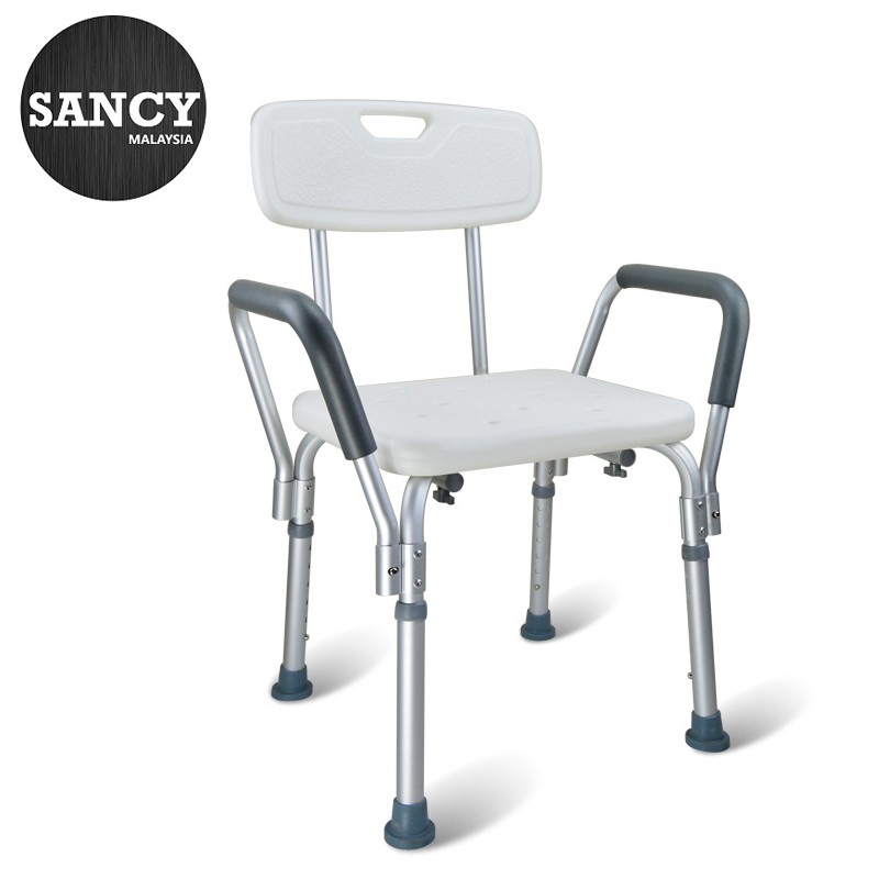 SANCY Nonslip Shower Stool Mobility Bathing Aid Height Adjustable Bath