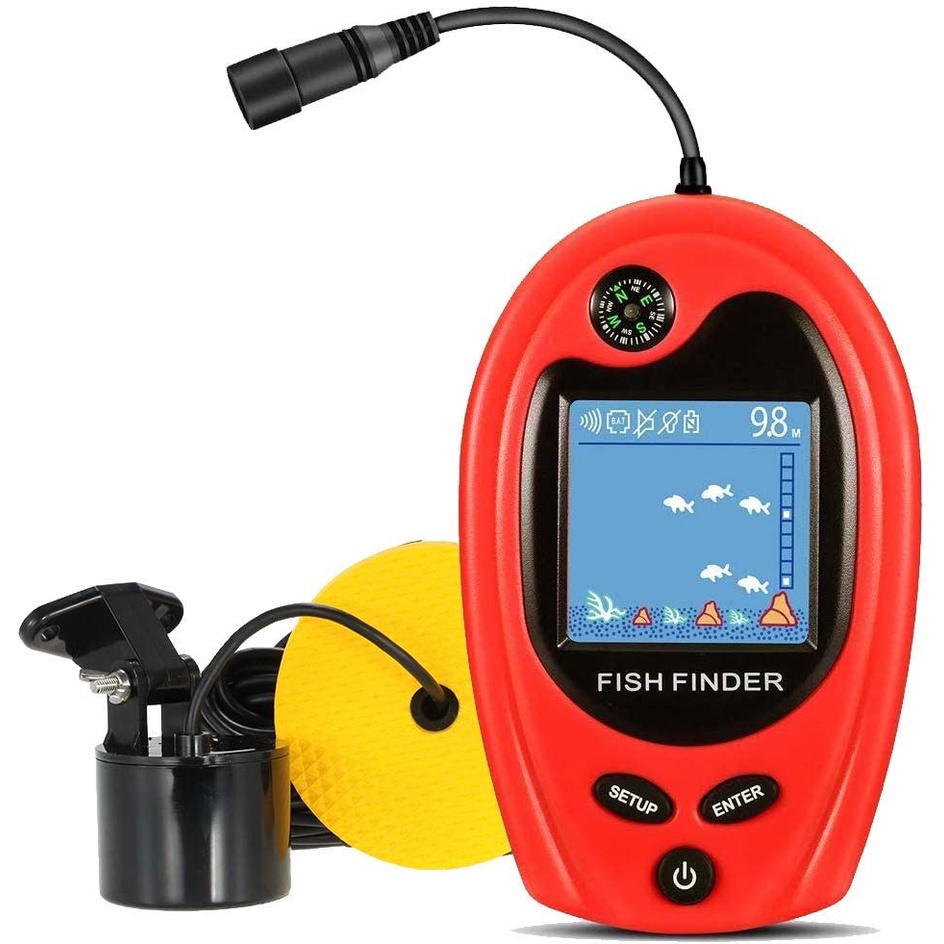 LUCKY Portable Fish Finder Fish Detector Device Handheld Depth Finder for Boat Kayak Canoe