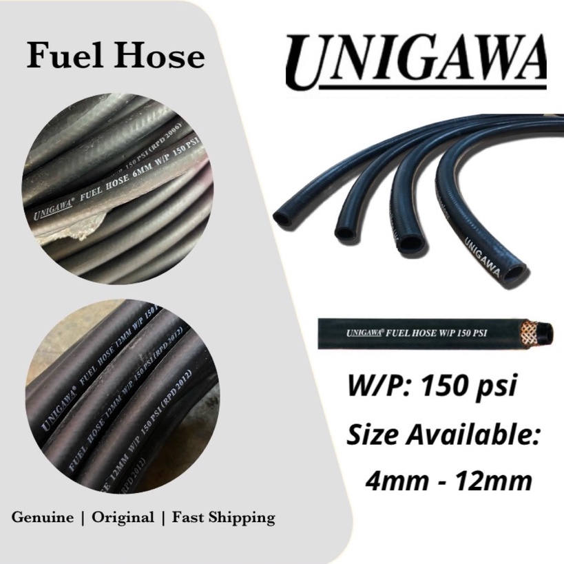UNIGAWA FUEL HOSE WIP 150PSI 4mm 5mm 6mm 7mm 8mm 9mm 10mm 12mm Shopee