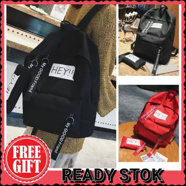 🌟READY STOK 🌟HEY 2 IN 1 BACKPACK SHOULDER BAG PACK BEG SCHOOL | Shopee ...