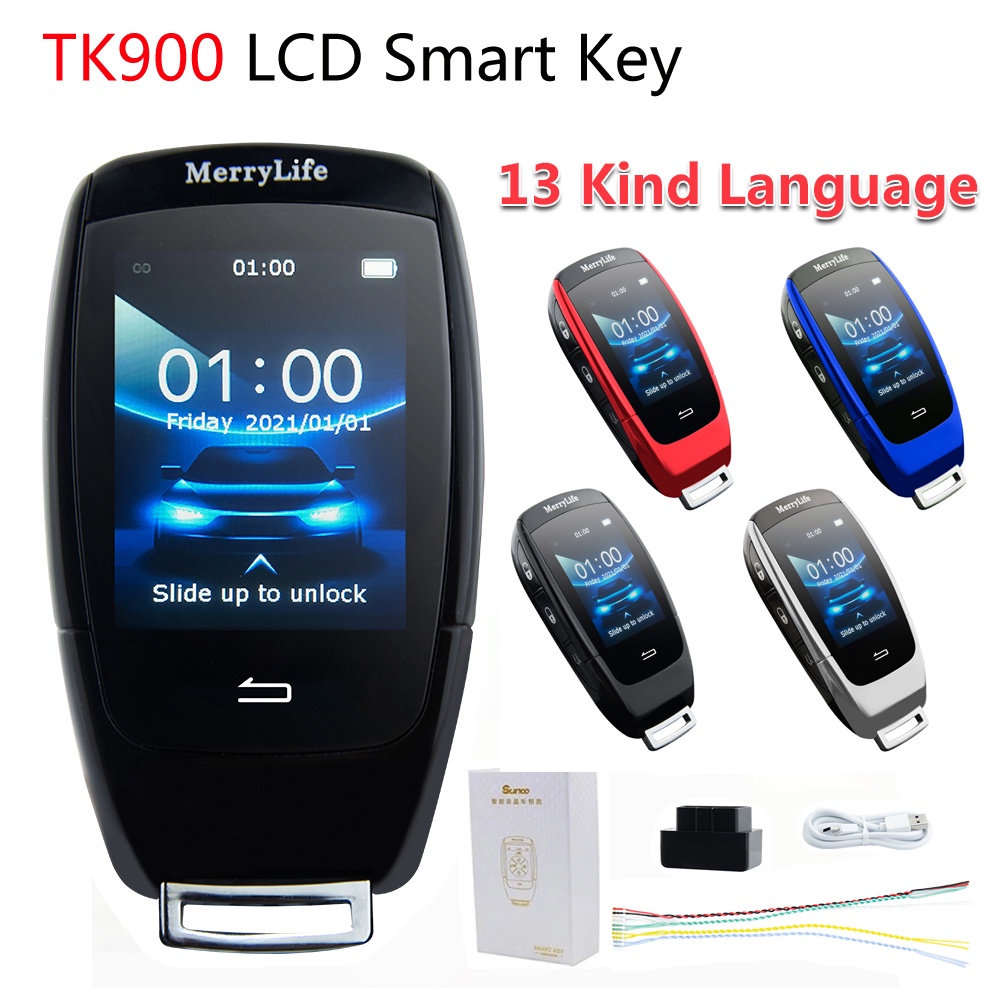 LCD Screen Car Keyless Modified Smart Remote Key TK900 Style For ...