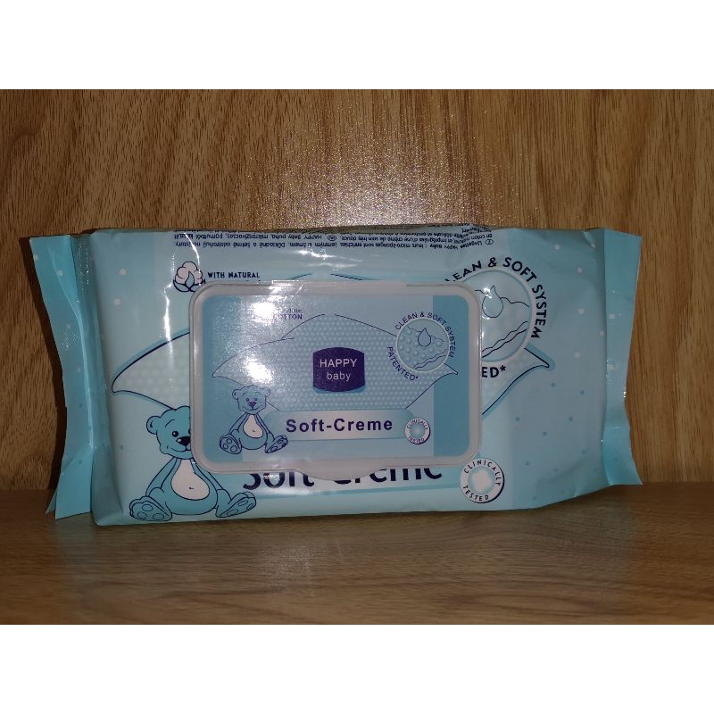 Big Size/Big Pack Natural Cotton Happy Baby Soft Cream Wipes/Wet