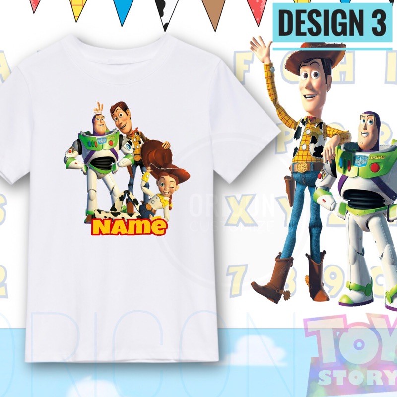 Tshirt toy story baju woody buzz light year t-shirt toys budak cartoon ...