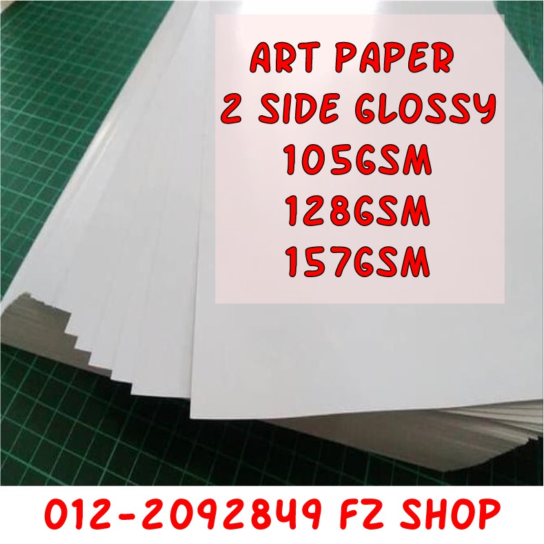 ART PAPER 100PCS A4 2S glossy 105 GSM / 128 GSM / 157 GSM Shopee Malaysia