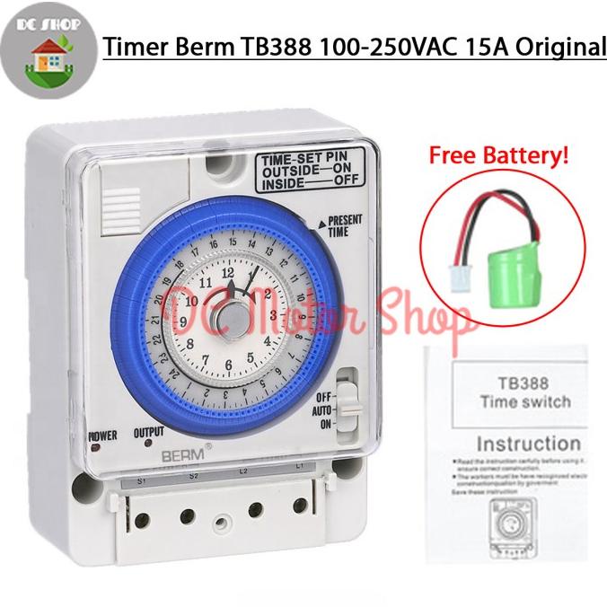 Original TB388 220V 15A Berm Timer Switch Not Panasonic TB38809NE7 ...