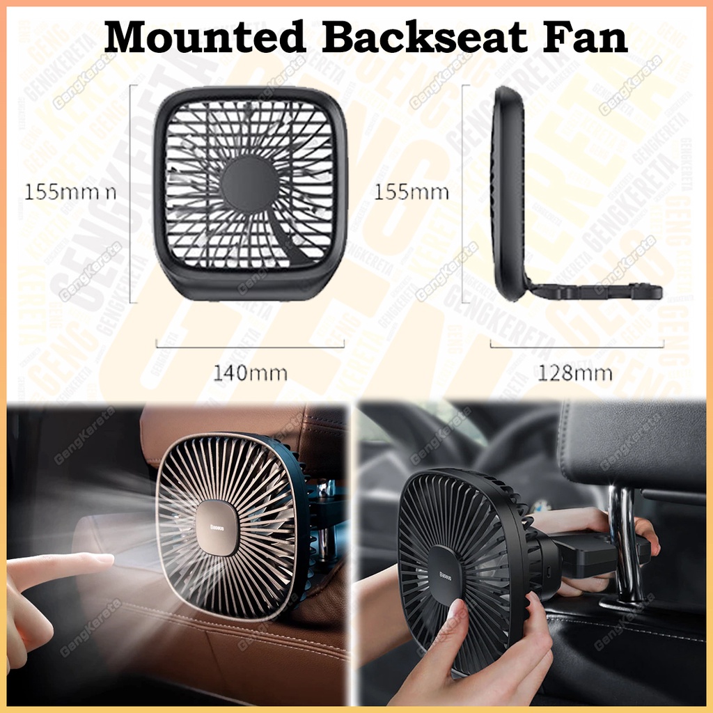 Cooler Foldable Silent Fan Mounted Backseat Fan Car Air Conditioner 3