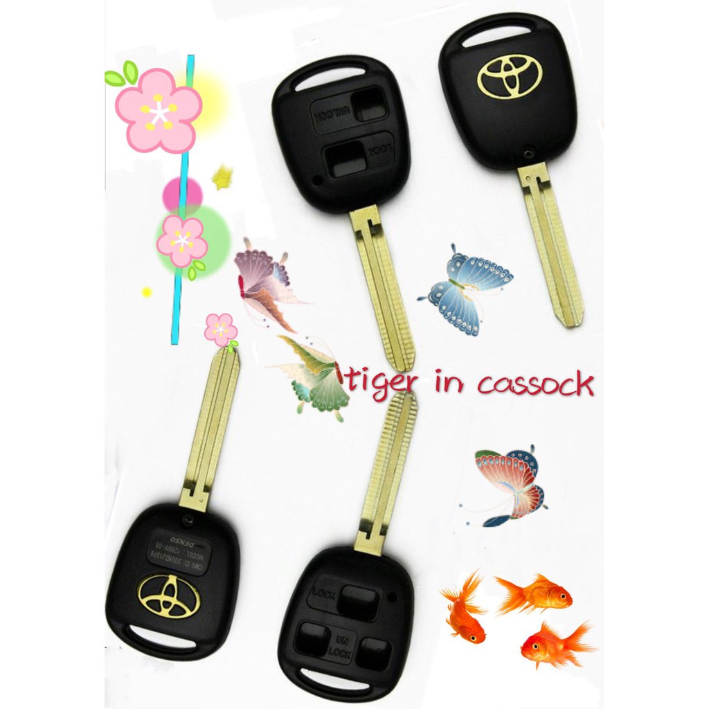Toyota 2/3 buttons replacement remote key casing for updating Toyota
