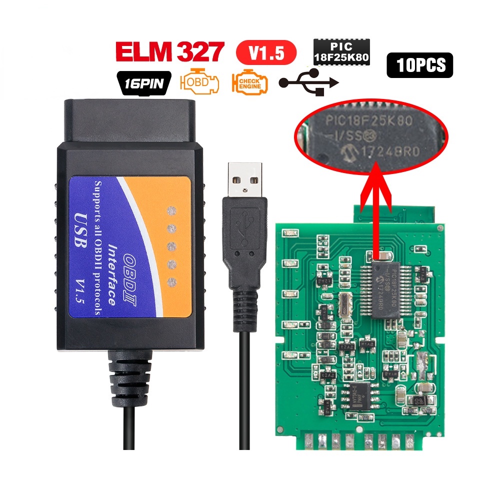 ELM327 USB V1.5 for forscan code reader super mini elm 327 V1.5 wifi ...