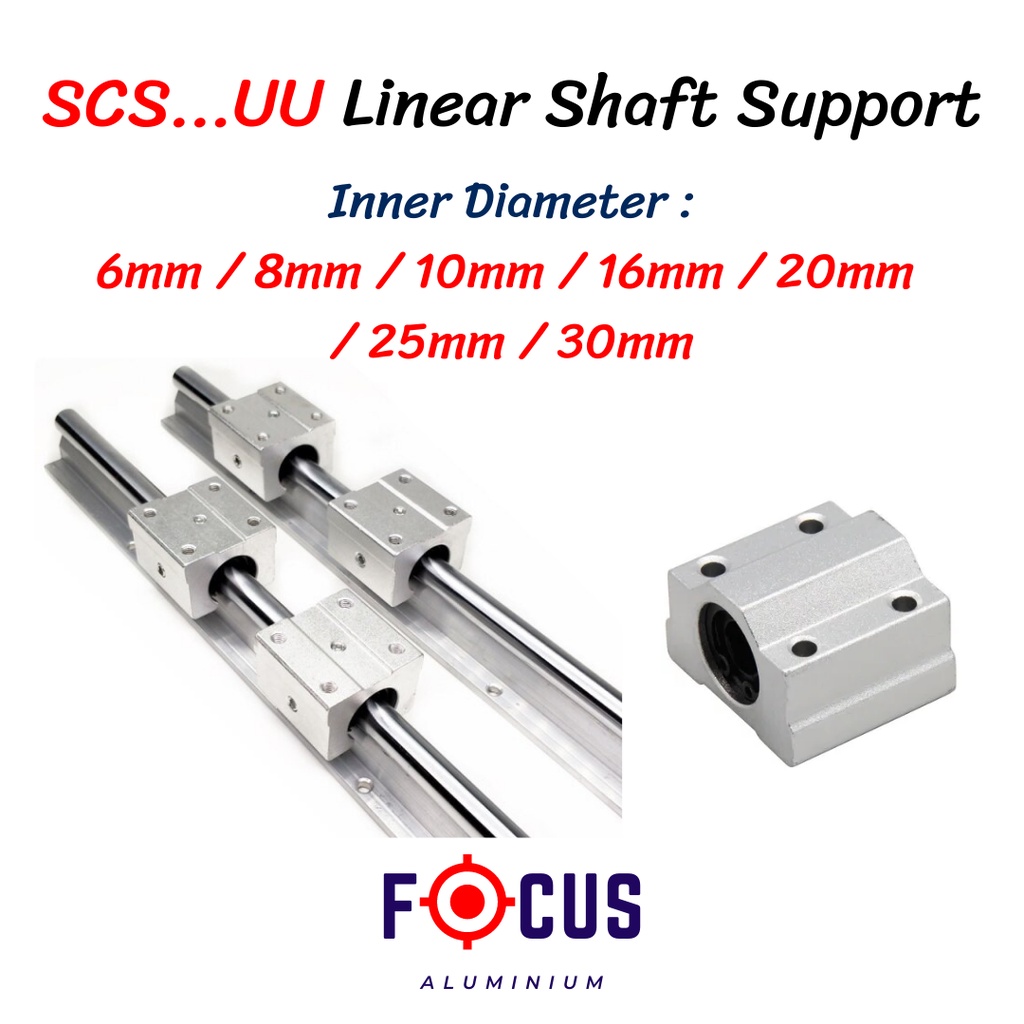 🇲🇾 SC Series SCS Linear Bushing Housing Unit Shaft Support Holder