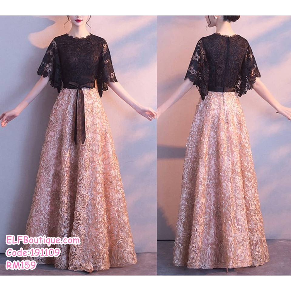 gold graduation dresses A Line V Neck Rose Gold Prom Dress with High Slit, Rose Gold V Neck Fo –  jbydress