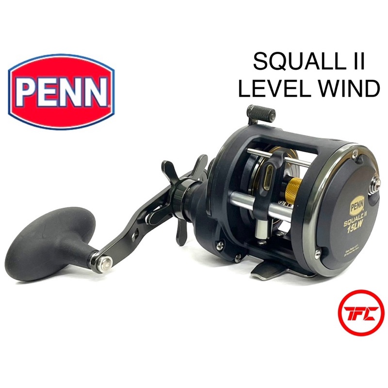 PENN Squall 2 II Level Wind Conventional Overhead Reel