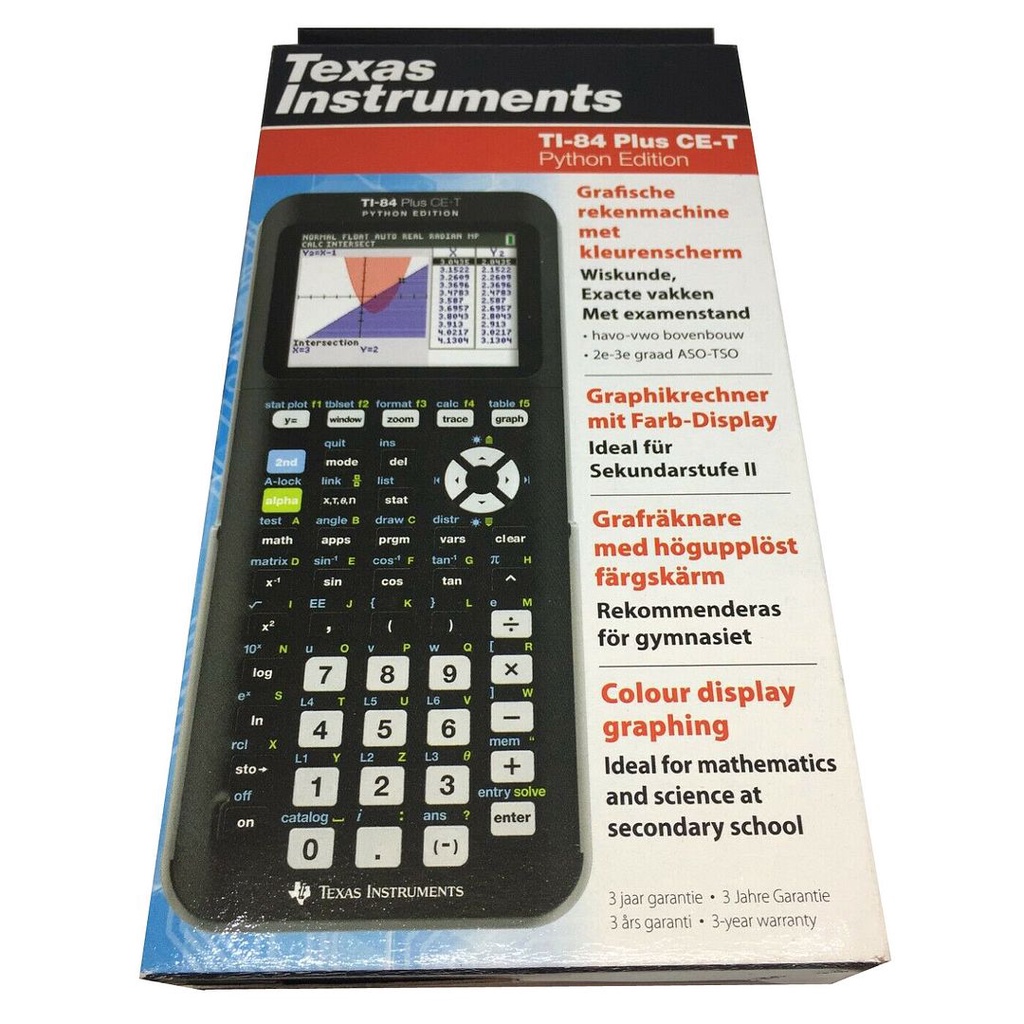 Texas Instruments TI-84 Plus CE-T Python Edition Graphing Calculator (Black)