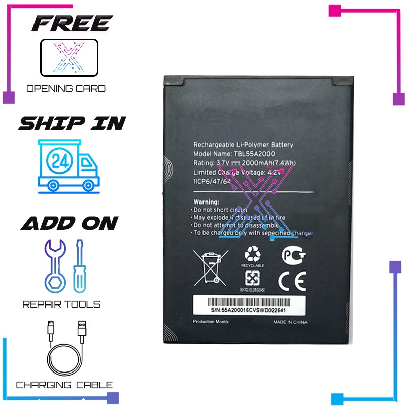 2550mAh 3.8V Battery TBL-55A2550 Akku Für TP-LINK TL-TR961 M7350 Accu Bateria ba