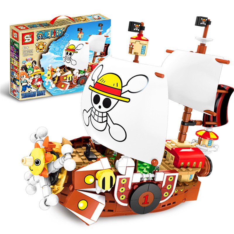 One Piece Thousand Sunny Ship Compatible Building Bricks And Block