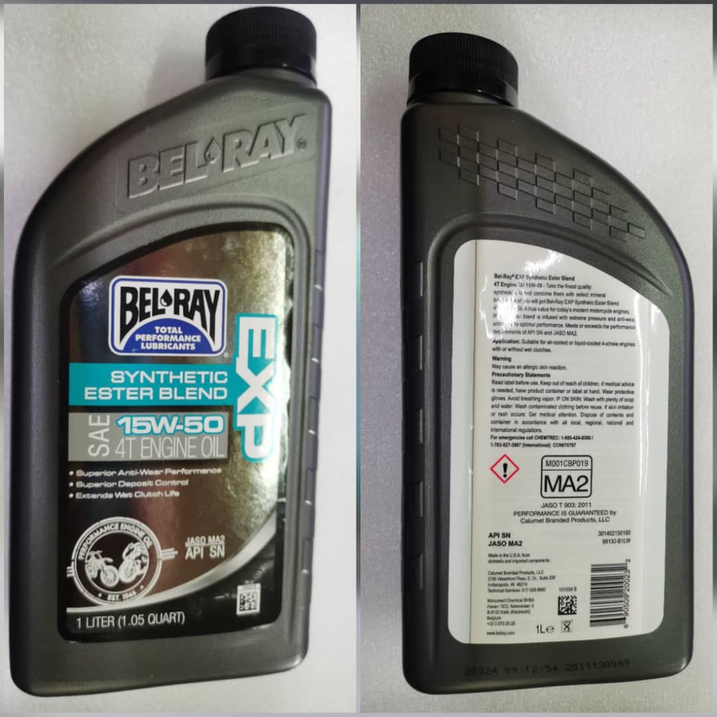 Bel-Ray EXP Synthetic Ester Blend 4T Motoröl 15W-50 – 4 Liter