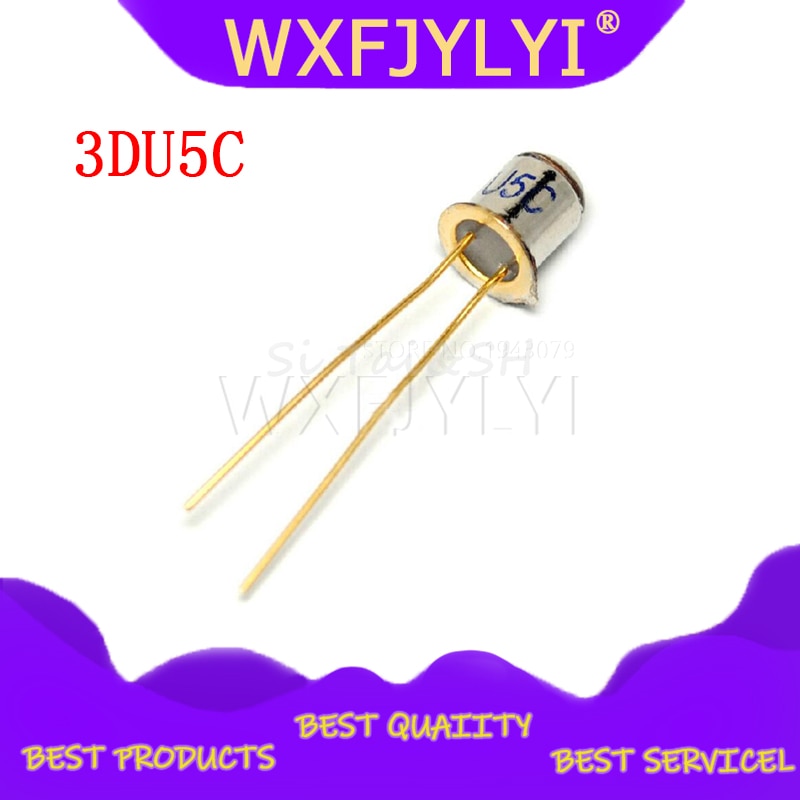 Lot De 5 Phototransistors 3DU5C - Silicium En Boîtier Métal - Longueur D'onde 880 Nm - Pour Projets électroniques