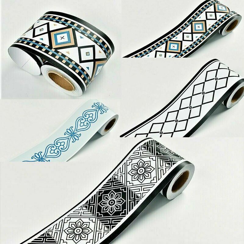 Adhesive Self 5/10M Wall Skirting Border Sticker PVC Vinyl Waterproof ...