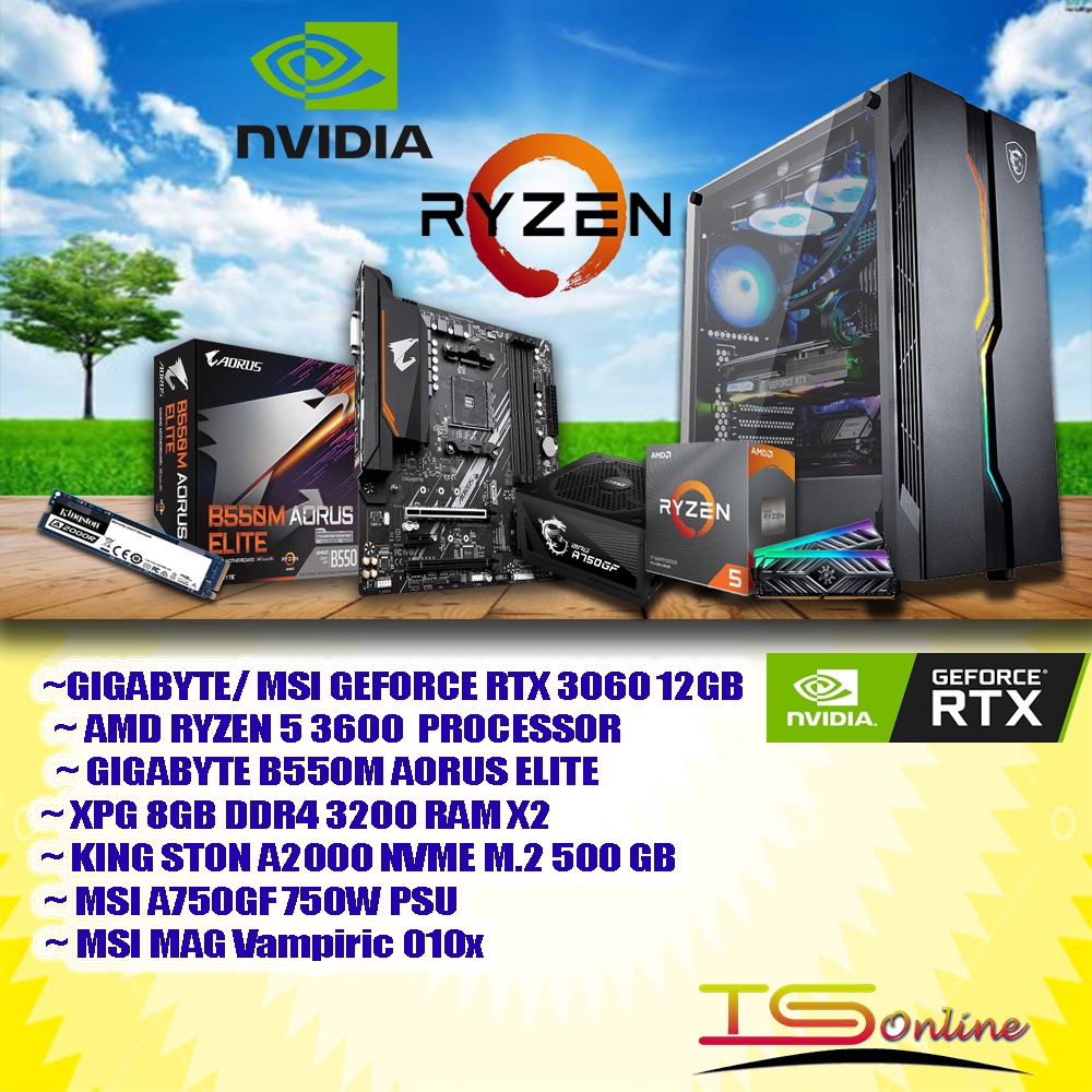 Pc Gaming Ryzen 3500x Gt 1030 AMD RYZEN 3500X // GTX 1650 // 16GB
