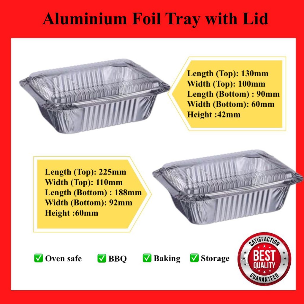 Aluminium Foil Tray With Lid Bekas Aluminium Container Aluminium With ...