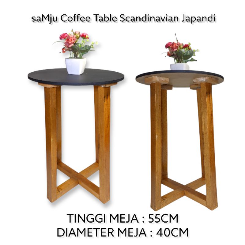 SaMju Coffee Table Scandinavian Japandi Black | Shopee Malaysia