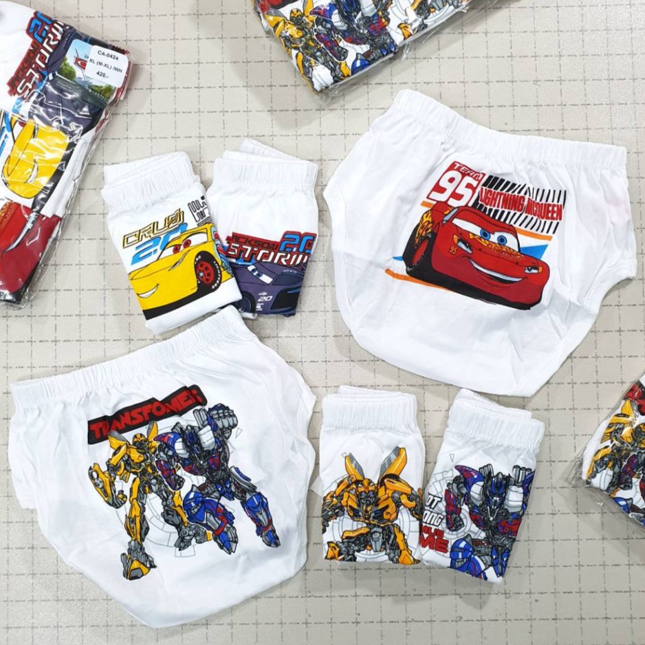 Children's Underwear Pack Of 3 Real Copyright!!!! White Boy Transfomer