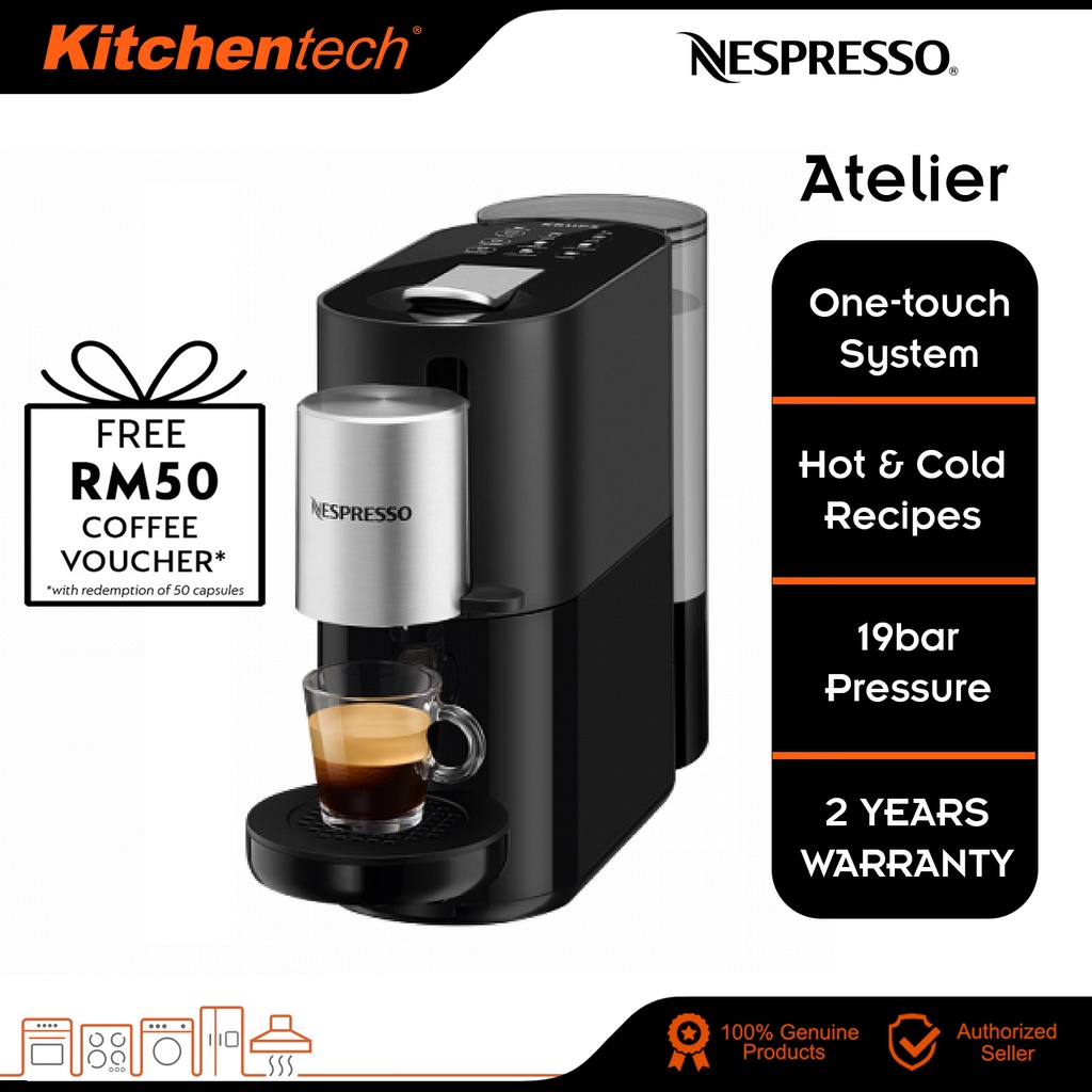 Nespresso Atelier S85-SG-BK-NE Automatic Capsule Coffee Machine ...