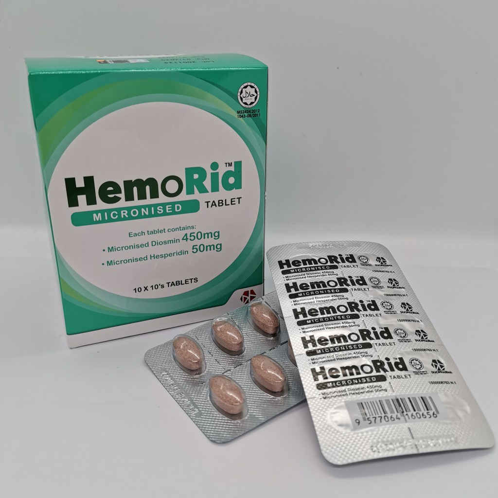 Hemo Rid micronised tablet (Untuk Rawatan Buasir) EXP 10/25 Shopee