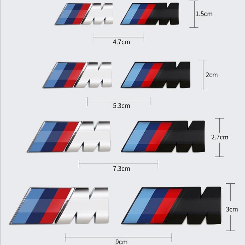 Bmw M Car Label Rear Tail Decorative Sticker Carbon Fiber Matt Black ...