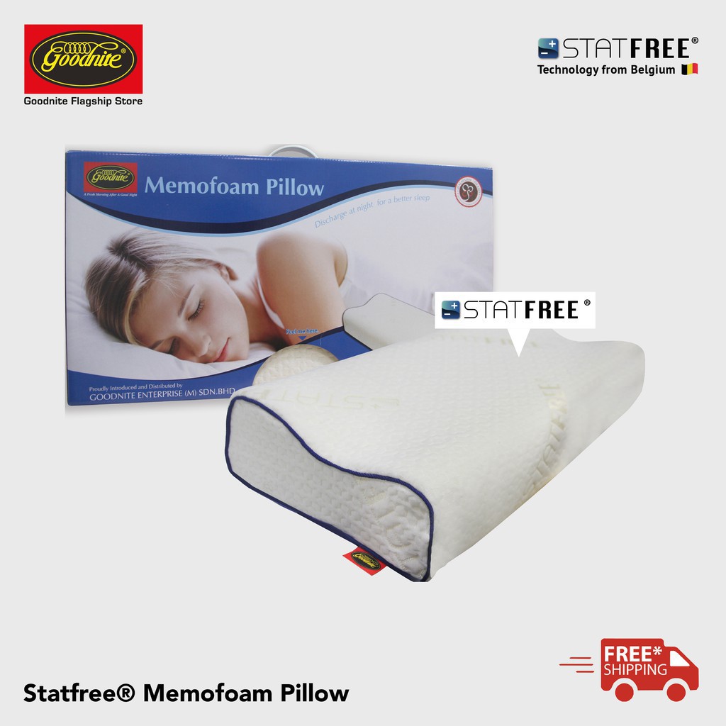 Goodnite StatFree Memofoam Pillow Bantal Shopee Malaysia
