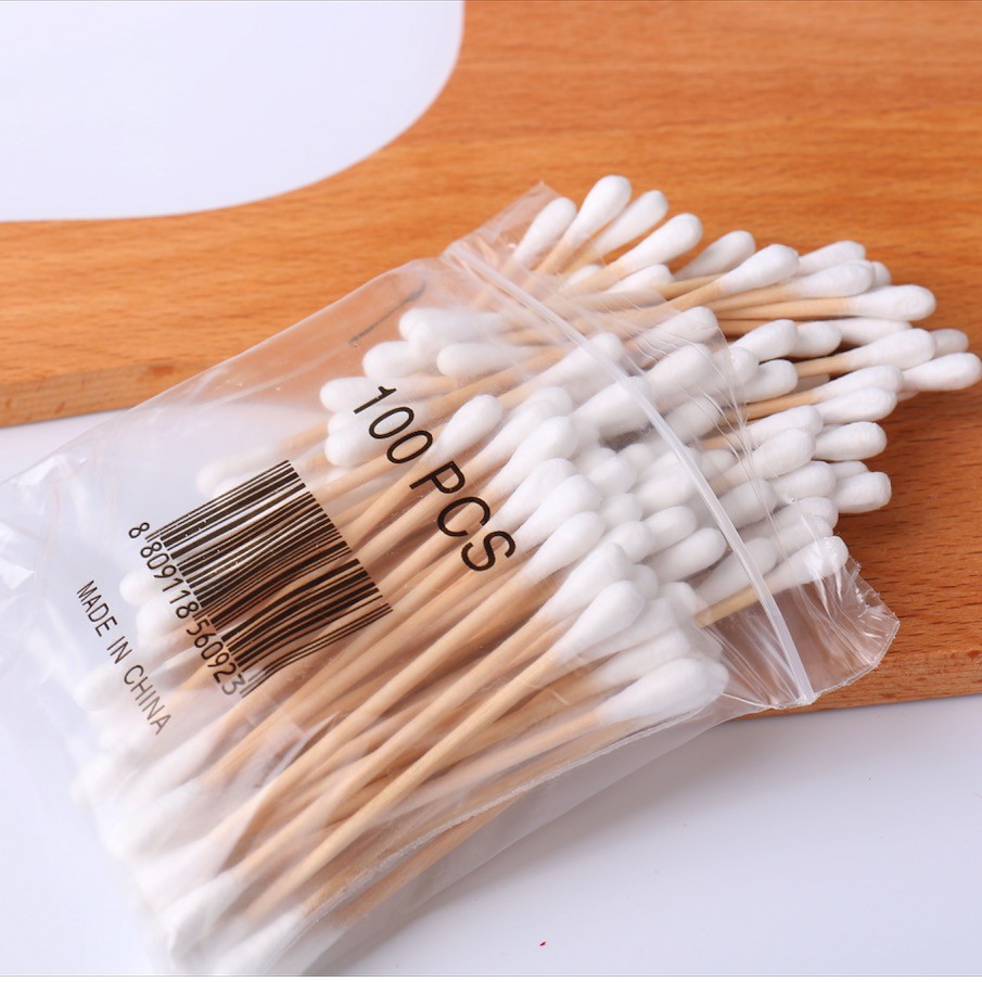 325-Piece Bag Of 6" & 8" Cotton Swabs With Wood Handles - Assorted Sizes