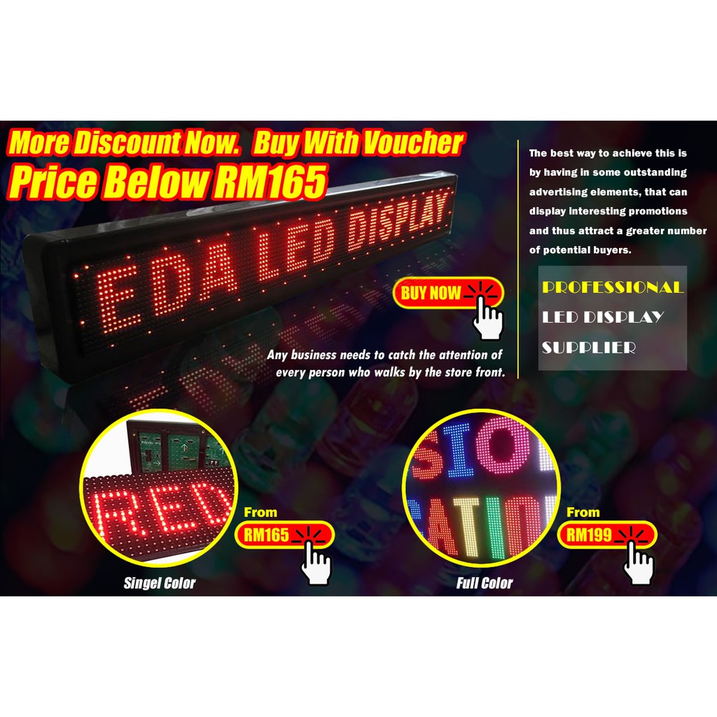 LED DISPLAY SIGN BOARD Single Color (RED) Mobile Wifi Outdoor Message ...