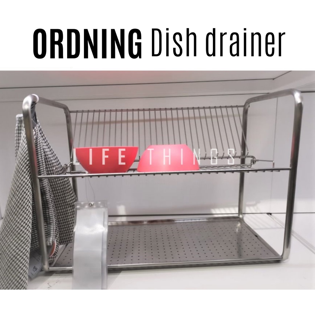 ORDNING Dish drainer, stainless steel - IKEA