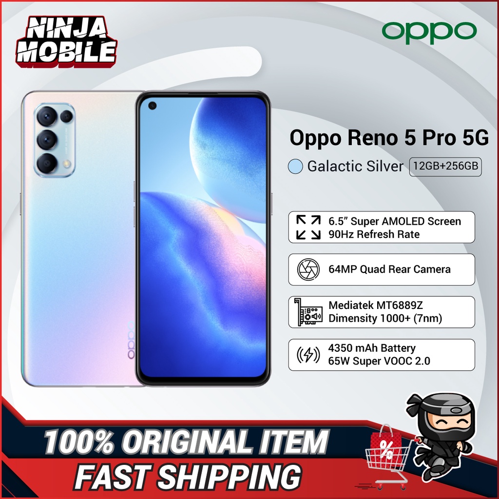 Oppo Reno 5 Pro 5G (12GB/256GB) Original Oppo Malaysia Set