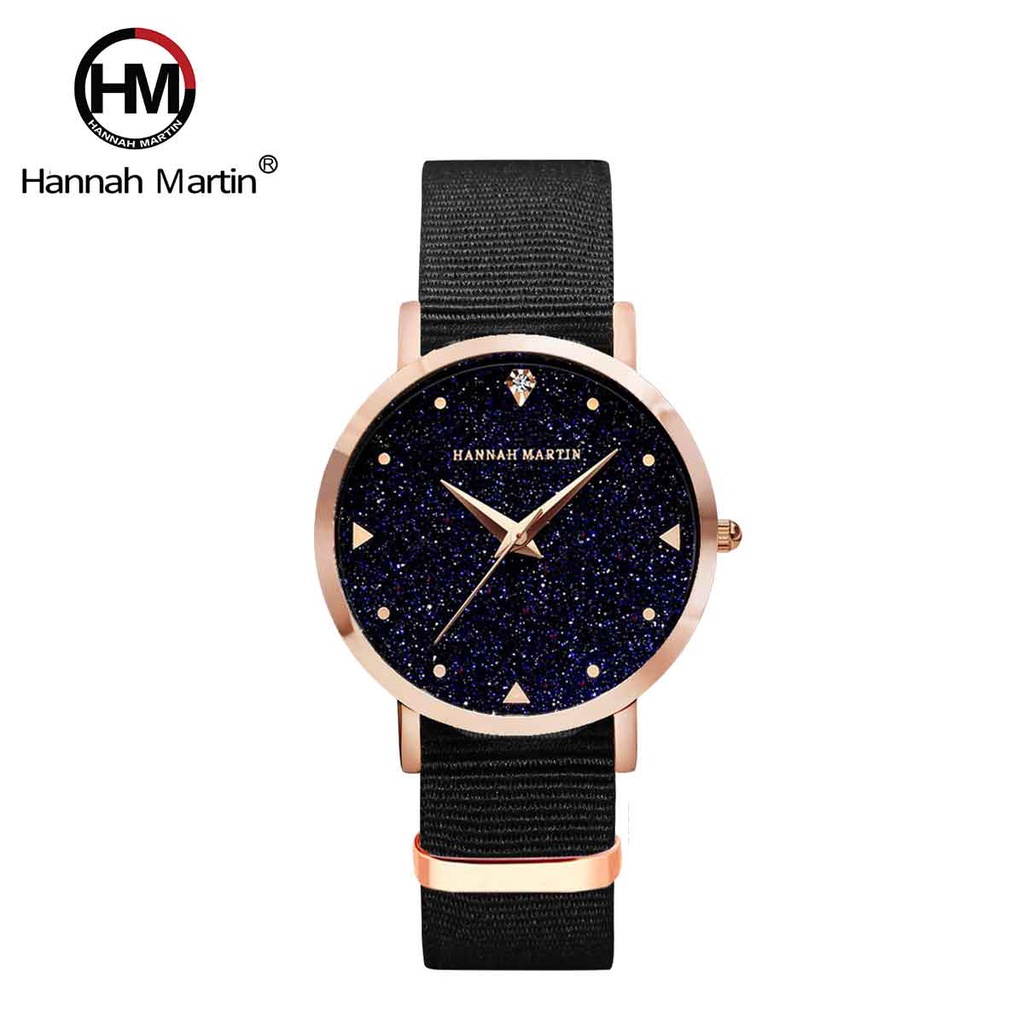 Hannah Martin Women Classic Crystalline Leather Quartz Watch Jam Tangan ...