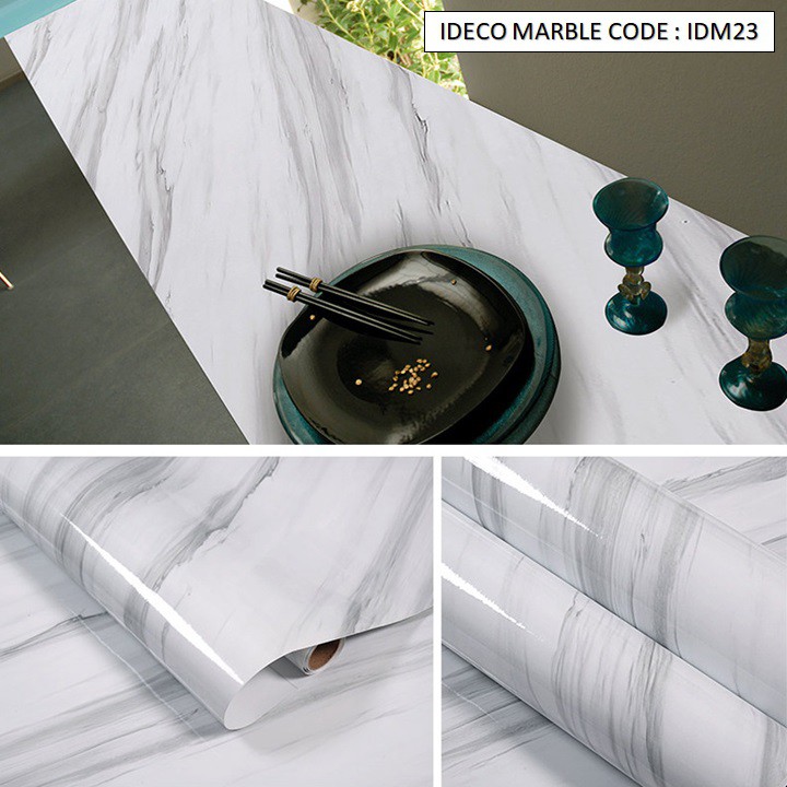 Rexshopper 60cm x 5 meter High Quality DIY Marble Wallpaper Cabinet ...